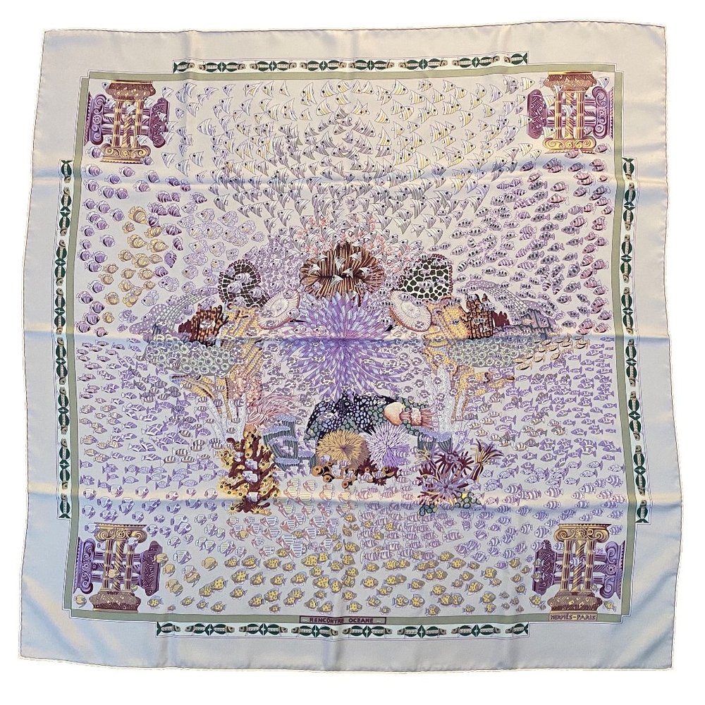 Hermès Rencontre Oceane Scarf w/Box